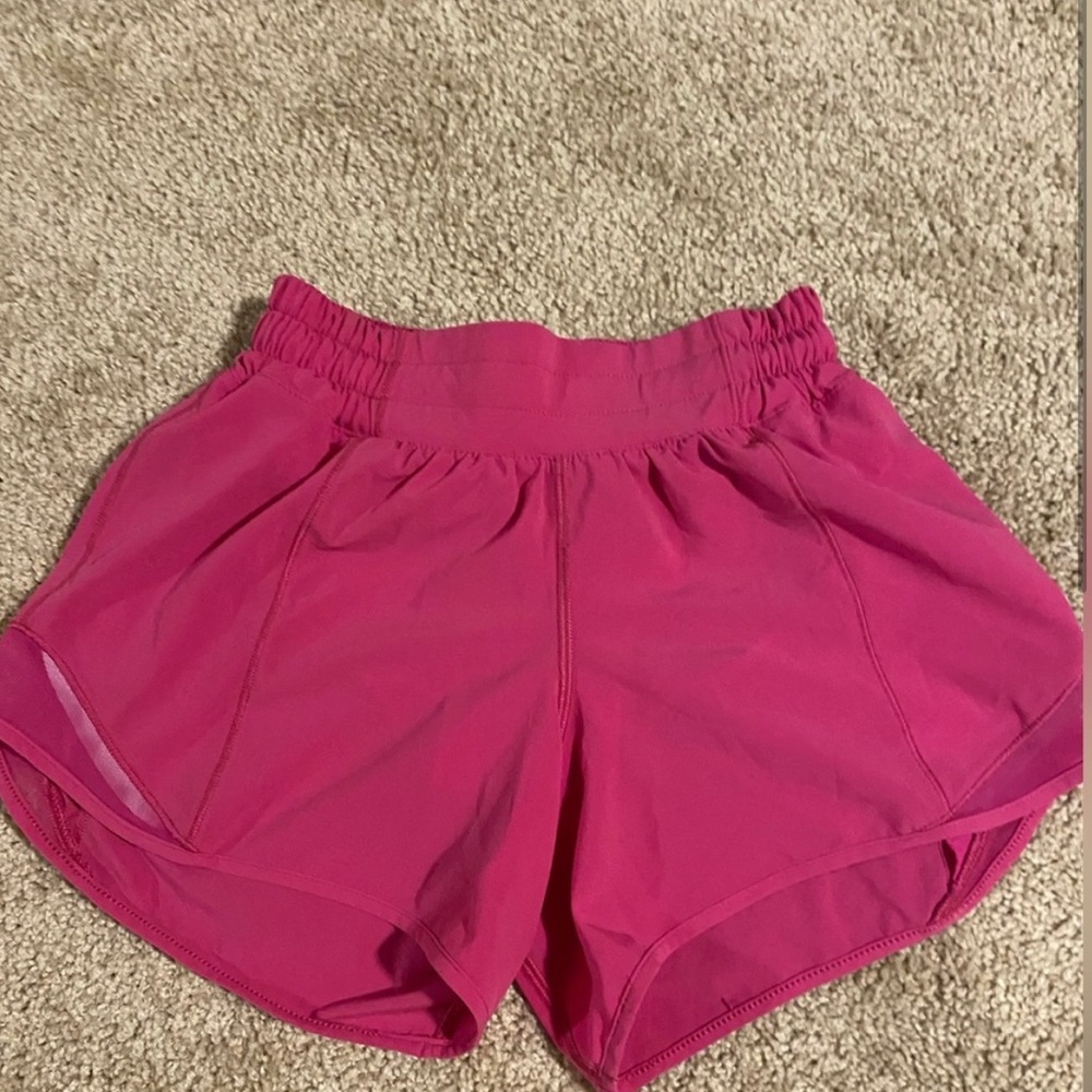 Hot pink lulu lemon shorts size 0